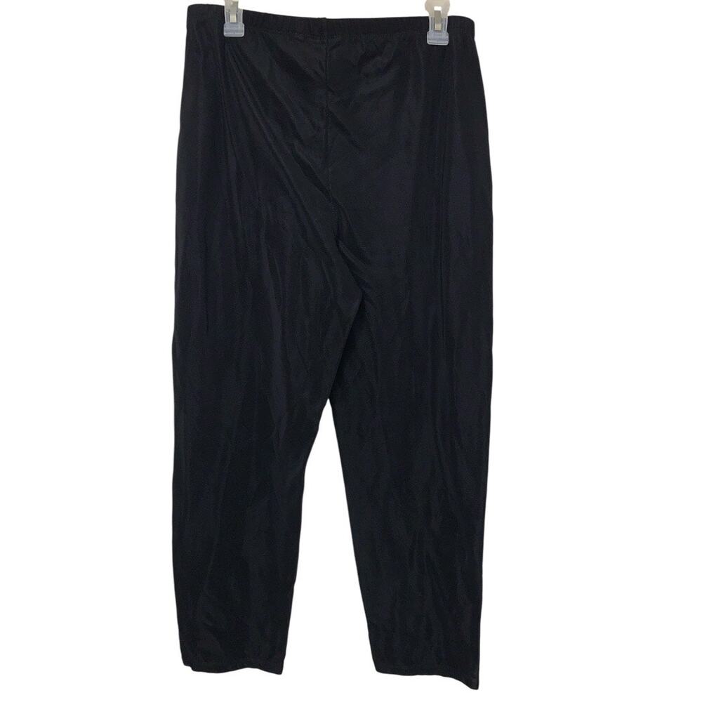 Susan Graver Essentials Black Pull On Pants PM Petite Medium USA Made